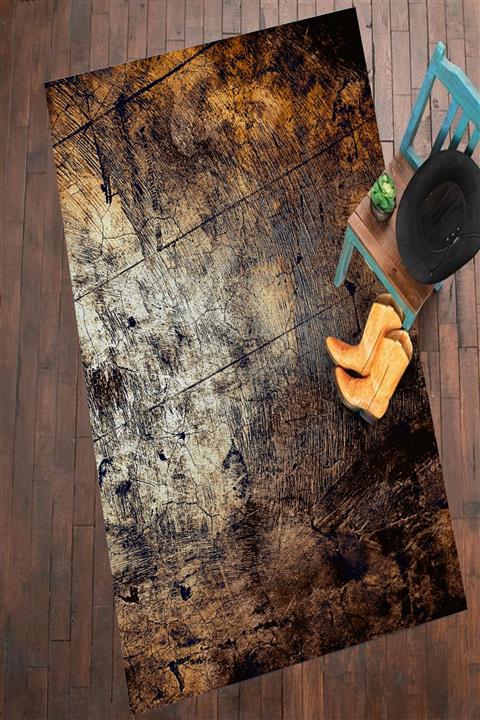 Grey Home Dijital Baskılı Yıkanabilir Kaymaz Taban Kaos Desenli Yolluk, Halı,mutfak Halısı, Koridor Halısı Gr1