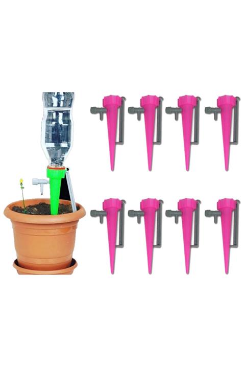 tesitay Saksı Suluğu Tüm Şişelere Uygun Çiçek Sulama Aparatı 8 Li Çiçek Sulama Aparatı