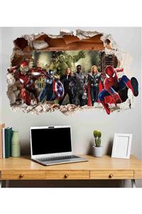 cosy home gift Avengers Yenilmezler Marvel Tüm Karakterler 3d Duvar Sticker Pvc