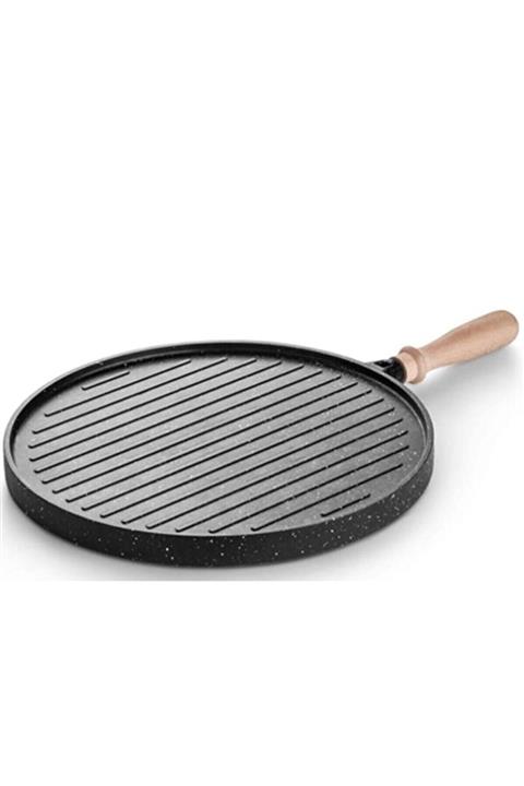 Bondy Döküm Granit Çift Taraflı Gözleme Et Tavası