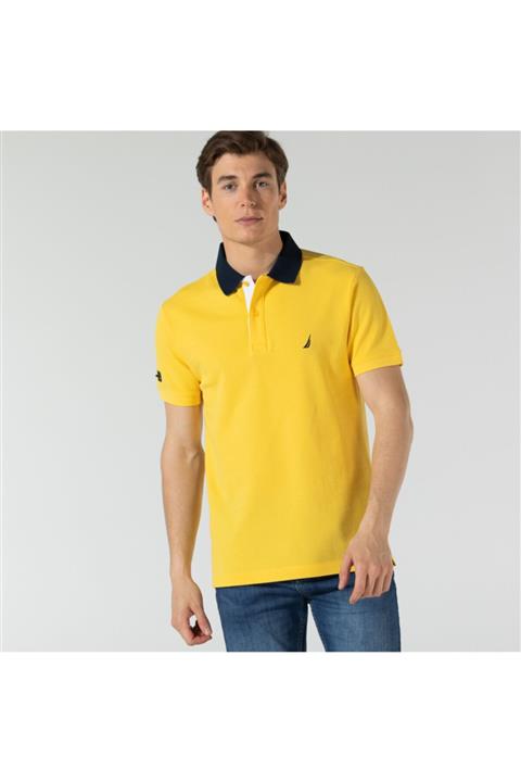 Nautica Nautıca Erkek Sarı Slım Fıt Polo