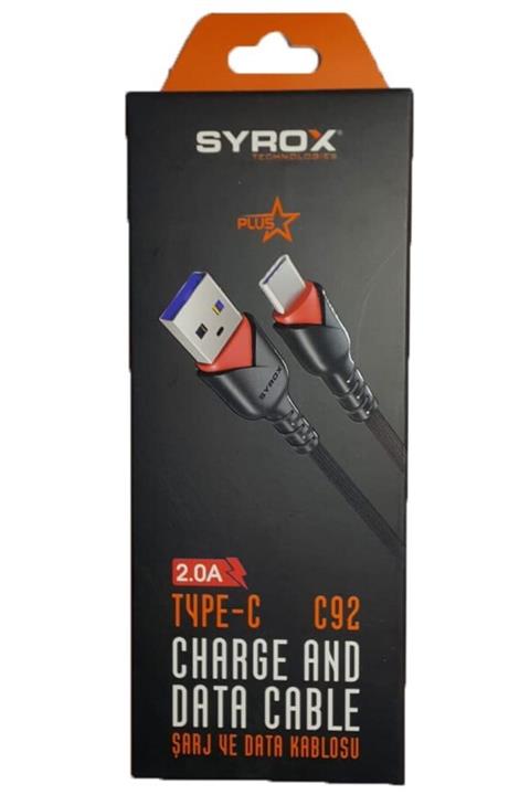Syrox Syx-c92 Type-c 2.0a Dayanıklı Örgülü Şarj Ve Data Kablosu