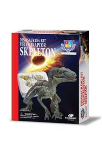 Burnis Toy Toys Dinozor Kazma Kiti Velociraptor Iskeleti Fırsat