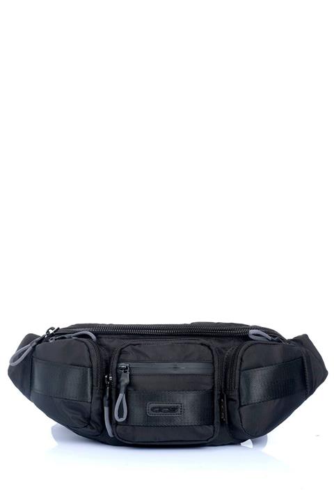 ÇÇS Unisex Siyah Fermuarlı Bel Çantası