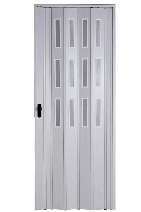 SARPAŞ Katlanır Akordiyon Pvc Tek Kapı Camlı - 117x220 - Akçaağaç 12 Mm