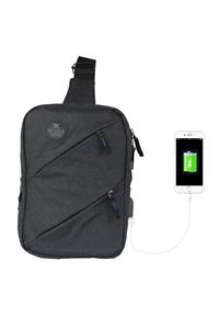 My Valice Erkek Smart Bag Usb'li Çapraz Göğüs Çantası 1504 Siyah