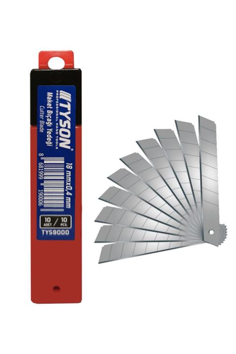 TYSON Maket Bıçağı Yedeği 18x0,4 mm - 10 Adet