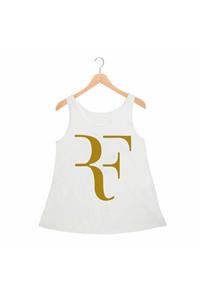 Alfa Tshirt Roger Federer Bayan Atlet Standart Kesim