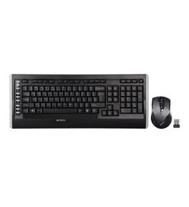 A4 Tech 9300f Kablosuz Q Trk V-track Mouse Siyah Multimedya Klavye - Mouse Set