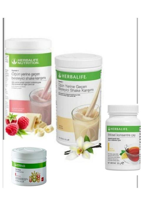 Herbalife Ahududulu Ve Beyaz Çikolatalı Shake,vanilyalı Shake,limonlu Bitkisel Çay50gr, Multi-fiber Birer Adet