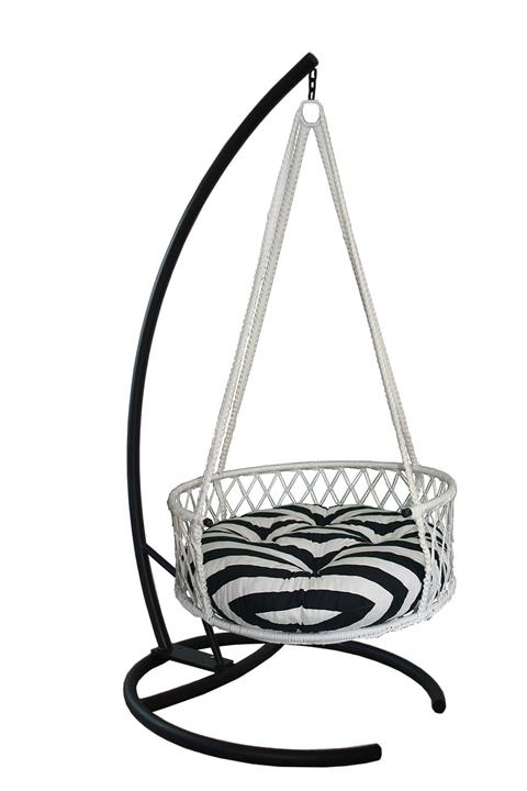 KEYİF SEPETİ Beyaz Minderli 80'lık Salıncak