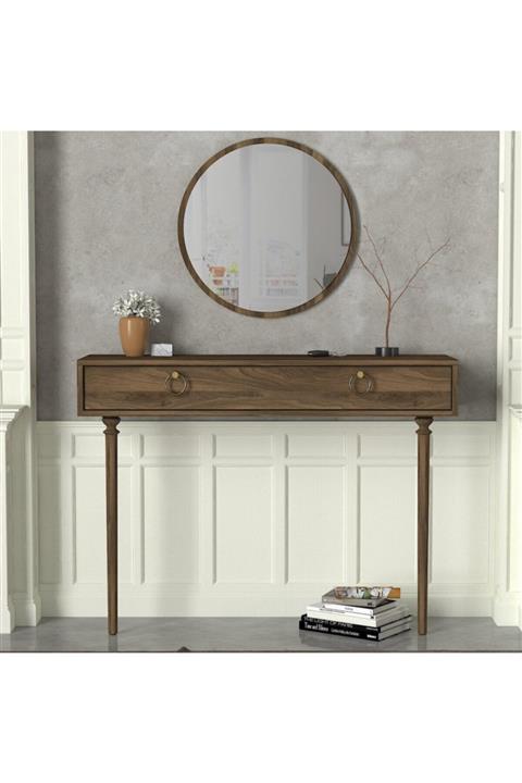 Dekorister Exclusive Goldy Aynalı Dresuar Ceviz