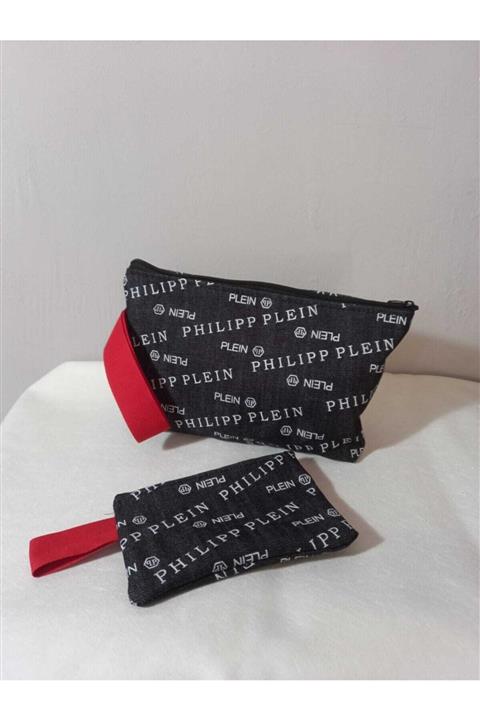 HCG TASARIM Kot Makyaj Çantası 2 Li Set Takım