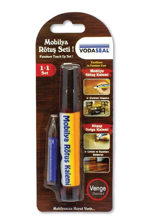 Vodaseal Mobilya Rötuş Kalemi + Ahşap Dolgu Kalemi - Set Venge