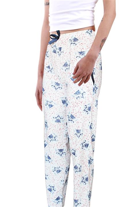 ARCAN Kadın Beyaz Desenli Pijama Altı