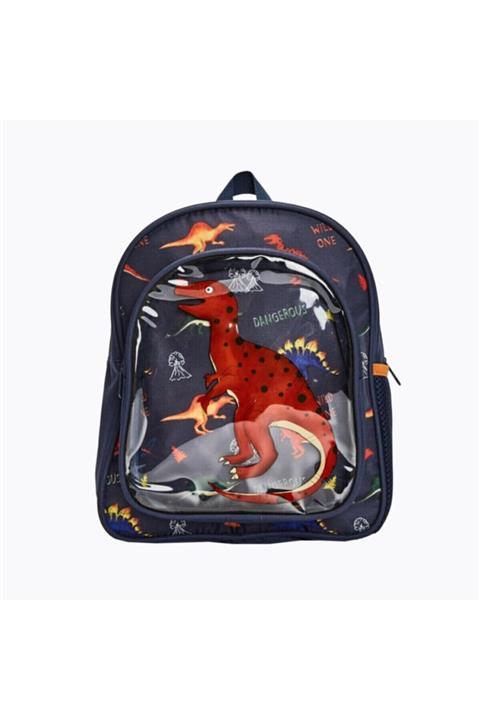 Heibe Unisex Çocuk Siyah Dinazor Detaylı Sırt Çantası