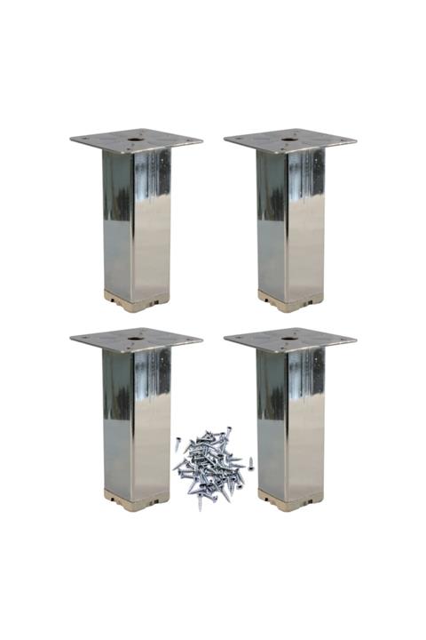 Adem Koç 10 Cm 30x30 Mm Metal Kanepe Dolap Tezgah Mobilya Baza Ayağı (4 Adet)