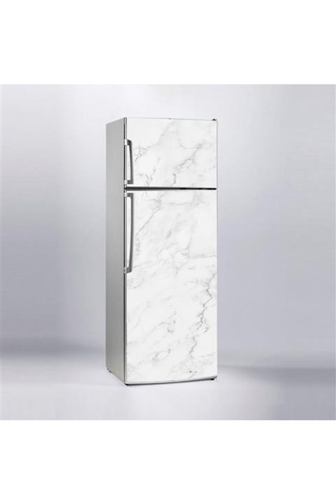 StickerArt Buzdolabı Sticker Kaplama Dolap Kaplama Etiketi Beyaz Mermer