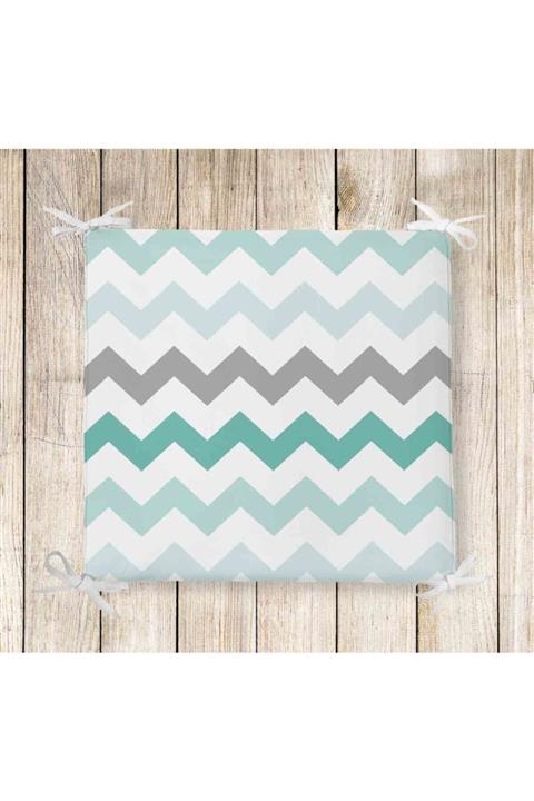 Evmila Renkli Zigzag Sandalye Minderi