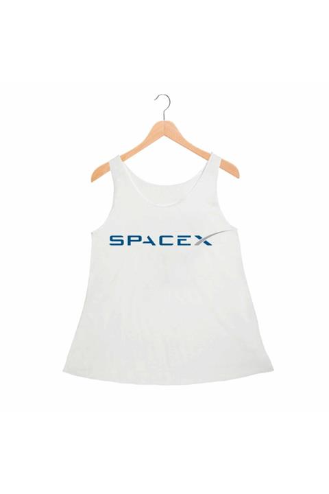 Alfa Tshirt Space X Kadın Atlet Standart Kesim