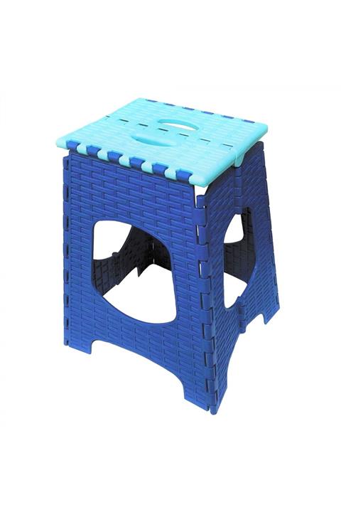 RomanoSet Plastik Maxi Rattan Katlanır Tabure 2 Li Set