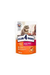 Club4Paws Premium Dana Etli Pouch Kedi Konservesi 100 gr