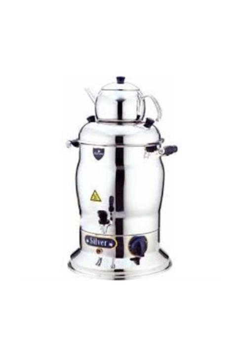 Silver 7 Litre Tek Demlikli Semaver