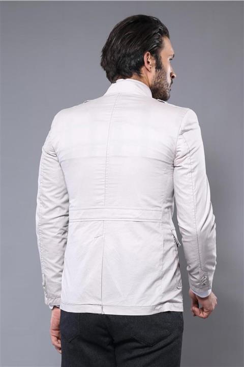 Wessi Erkek Hakim Yaka Slim Fit Cepli Düğmeli Trençkot