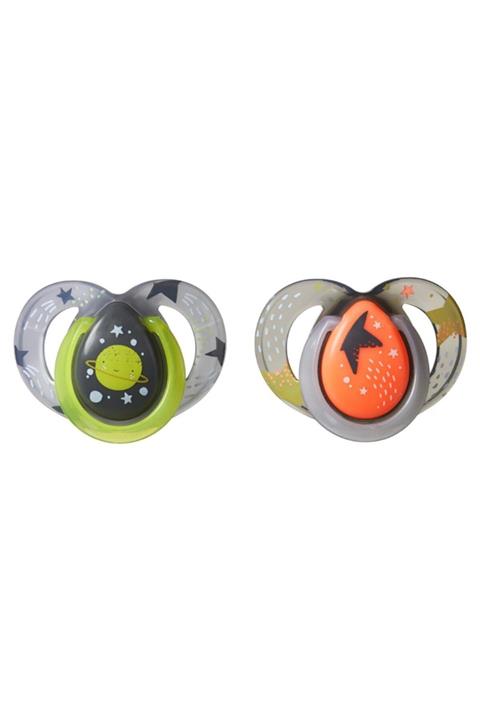 tommee tippee Night Time 2li Ortodontik Silikon Emzik 6-18 Ay Gri
