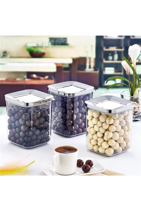 Okyanus Home Krom 3'lü Erzak Saklama Seti