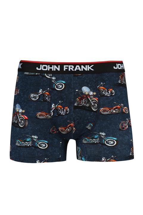 John Frank Erkek Motosiklet Desenli Boxer
