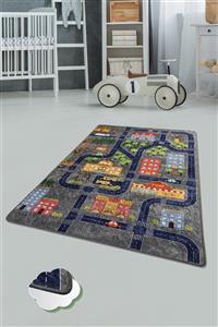 Dolce Tocco Modern Tasarım Dt2946 Bebek Çocuk Kreş Oyun Halısı Leke Tutmayan Yıkanabilir Kaymaz Taban