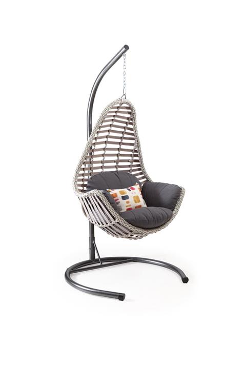 Capri Swing Kapalı Tekli Bahçe Balkon Salıncağı Rattan Milas