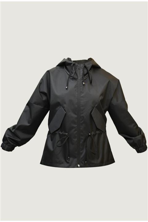 Ruby Damson Kadın Drable Elegant Yağmurluk Füme