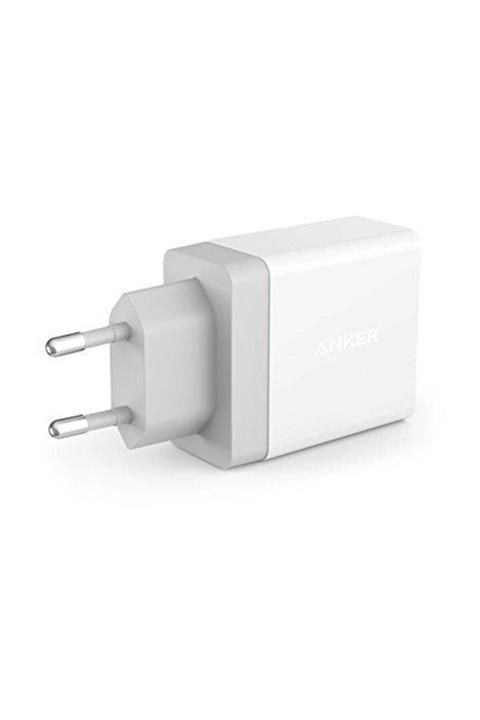 Anker PowerPort 2 24W Seyahat Şarj Cihazı Beyaz
