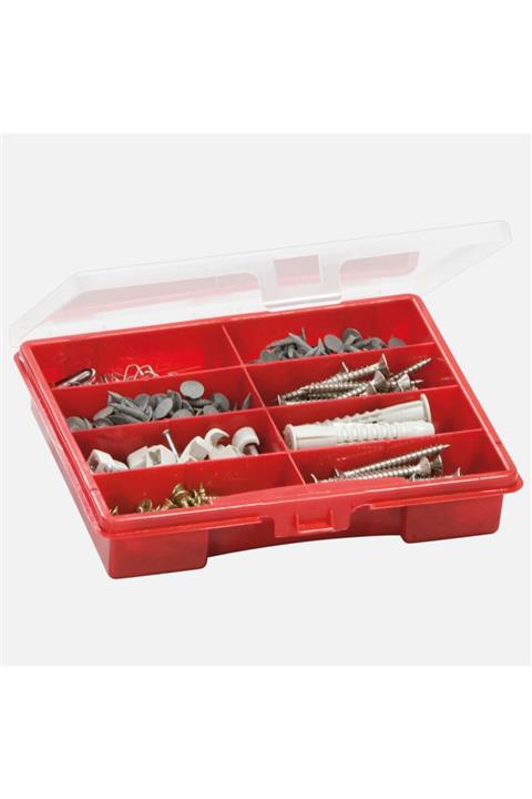 EVGARAJ 8 Bölmeli Kapaklı Vida Düzenleyici Kutusu Hırdavat Organizer