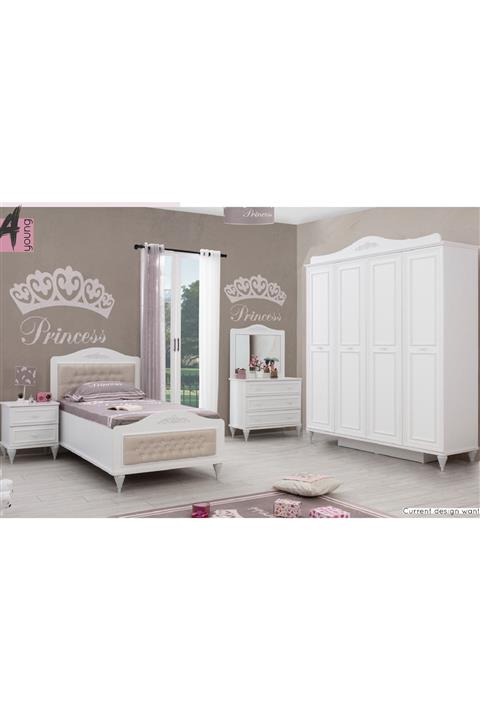 YuppiHome Sofia Krem Genç Odası Takımı - Ekonomik