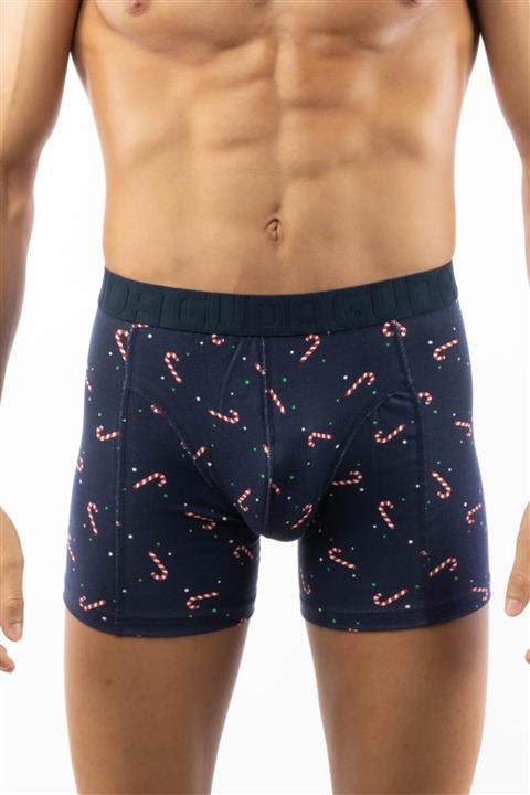 Guda Erkek Lacivert Baston Desen Boxer 099