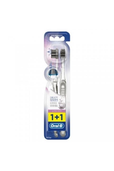 OralB Ultra Thın Diş Eti Bakımı Silver Ekstra Yumuşak Diş Fırçası 1+1