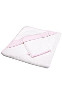 CHARLOTTE Unisex Bebek Beyaz Kundak Havlu Ve Kesesi