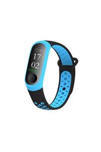 TeknolojikReyon Xiamio Mi Band 3/4 Uyumlu Delikli Slikon Kordon