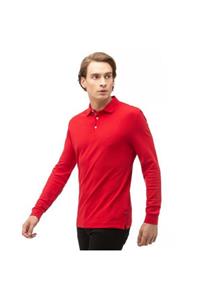 Nautica Erkek Kırmızı Slim Fit Uzun Kollu Polo