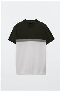 Massimo Dutti Erkek Kısa Kollu Kontrast Triko T-Shirt 00915422