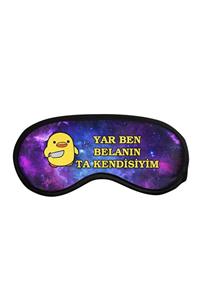 CupGel Katil Civciv Belanın Ta Kendisiyim Desenli Uyku, Göz Bandı
