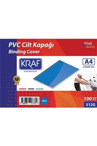 KRAF 512g Cilt Kapağı A4 160mic. 100'lü Mavi