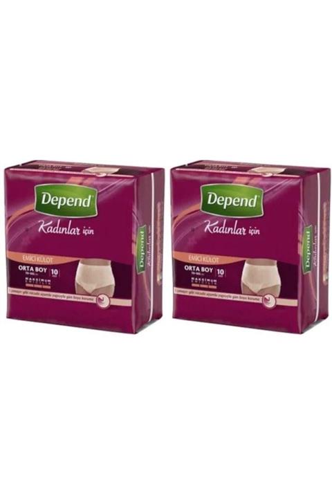 Depend Kadın Emici Külot Hasta Bezi Orta Boy Medium Beden 20 Adet