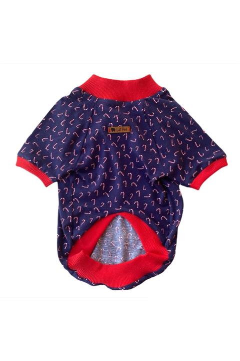 Luli Pet Candy Cane-2 Kedi Köpek T-shirt