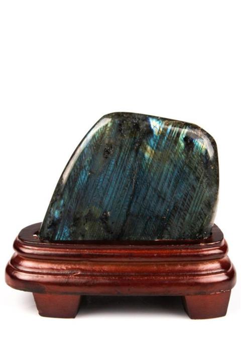 Alibaba Doğaltaş Labradorit Doğal Taş Standlı Parça