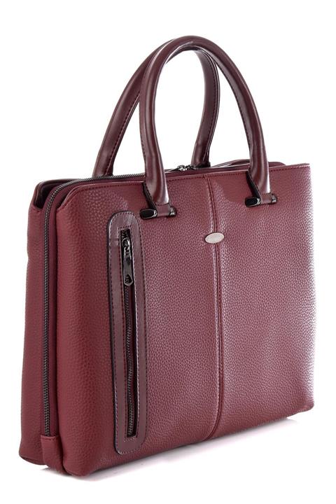 bonbonetti Unisex 13.3 Inç Laptop Bölmeli Evrak Çantası Bordo