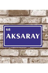 hediyelikevi Metal Plaka Aksaray 68 Retro Poster (29x15)